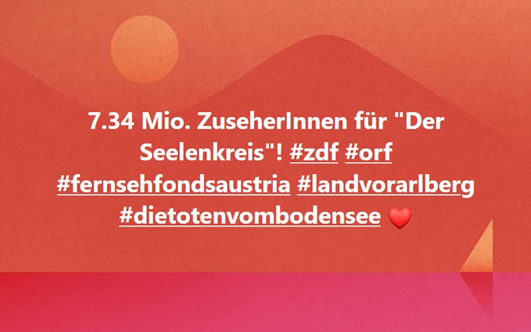 7.34 Millionen ZuseherInnen für „Der Seelenkreis“