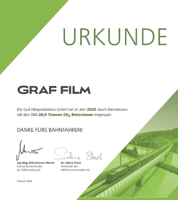 Graf Film ist OeBB Top Business-Kunde